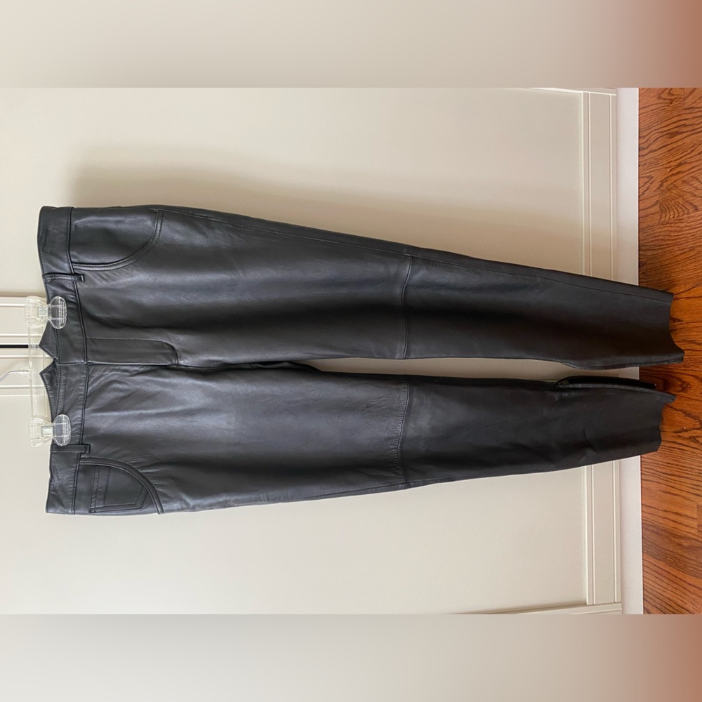 gap real leather jeans